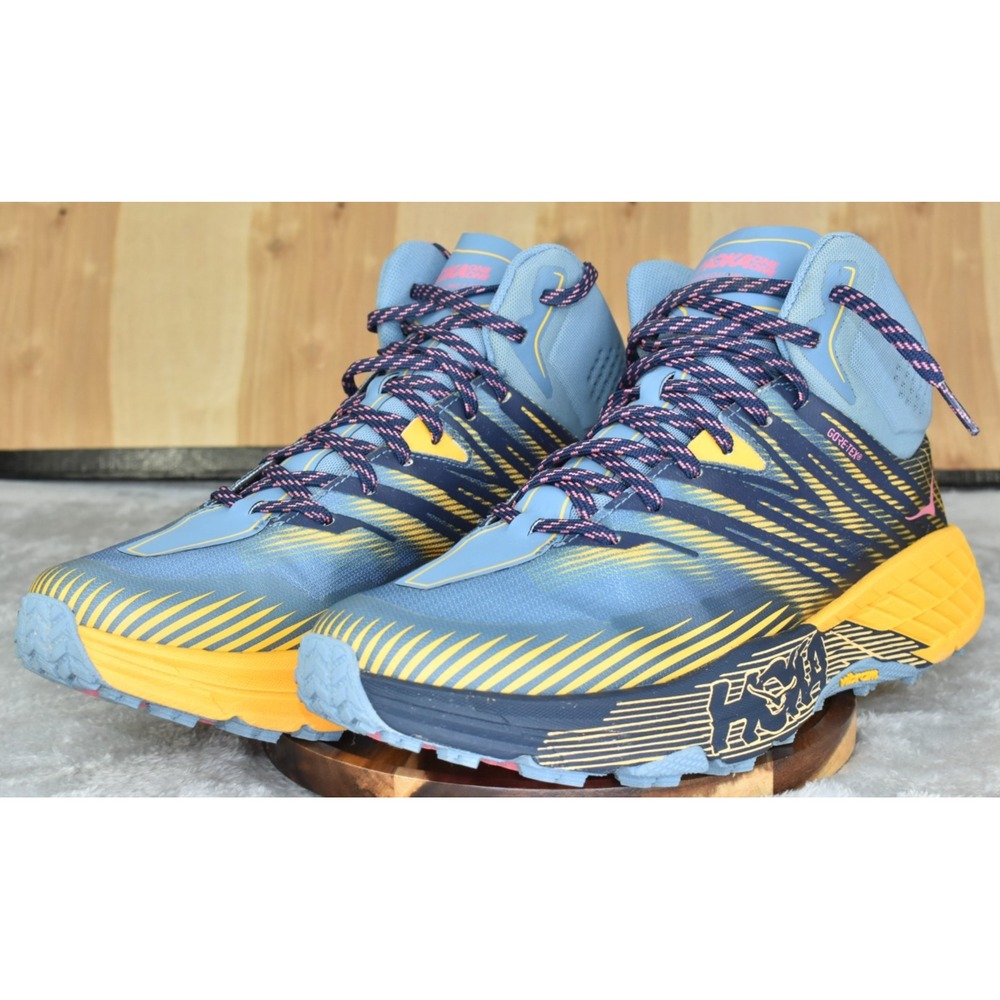 Hoka One One Speedgoat Mid 2 GTX Women Shoes Size 11 Goretex Ombre Blue Hiking